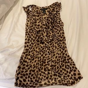 INC ruffle, button-down blousy tank